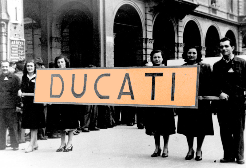1950 i lavoratori della Ducati in lottta