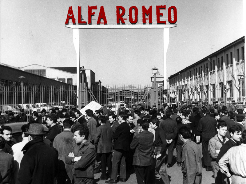Milano 1966 sciopero all'Alfa Romeo