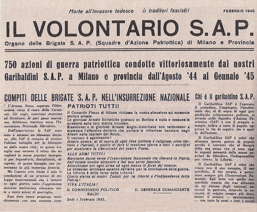 Genova, 1945: partigiani della Brigata Garibaldi SAP "Piero Pinetti" dopo la Liberazione